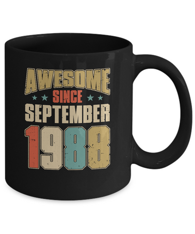 Vintage Retro Awesome Since September 1988 34th Birthday Mug Coffee Mug | Teecentury.com