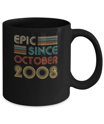 Epic Since October 2008 Vintage 14th Birthday Gifts Mug Coffee Mug | Teecentury.com
