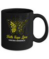 Faith Hope Love Yellow Butterfly Sarcoma Awareness Mug Coffee Mug | Teecentury.com