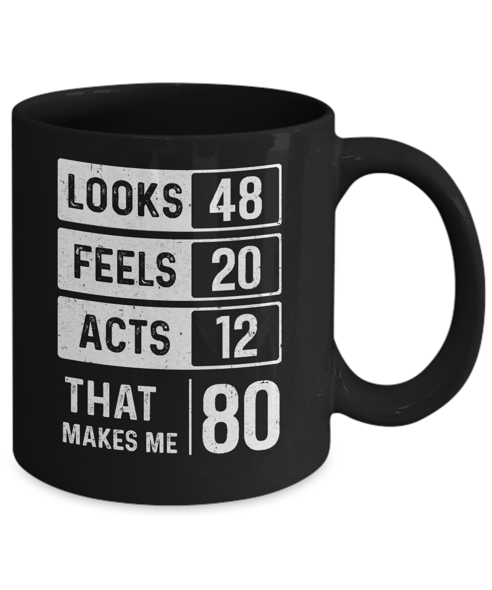 1942 80th Years Old Birthday Looks Feels Acts Make Me 80th Mug Coffee Mug | Teecentury.com