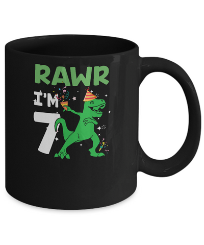 Rawr I'm 7 Birthday Gifts 2015 Dinosaur For Boys Mug Coffee Mug | Teecentury.com