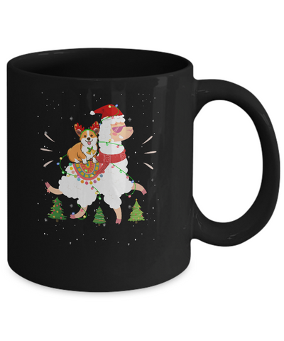 Funny Corgi Riding Llama Christmas Xmas Gifts Mug Coffee Mug | Teecentury.com