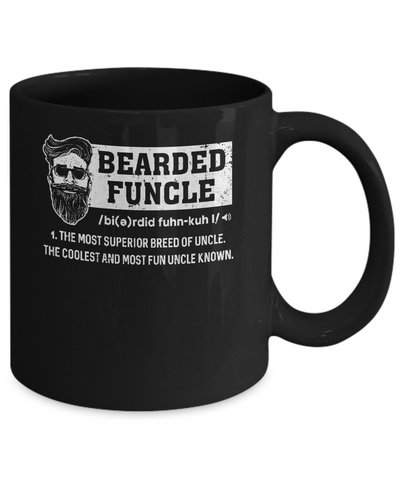 Bearded Funcle Funny Uncle Definition Beard Mug Coffee Mug | Teecentury.com