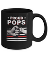 Proud Pops Fireman Firefighter Thin Red Line Flag Fathers Day Mug Coffee Mug | Teecentury.com