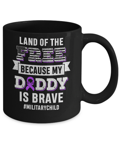 Military Child Month Purple Up Free Brave Dad Pride Mug Coffee Mug | Teecentury.com