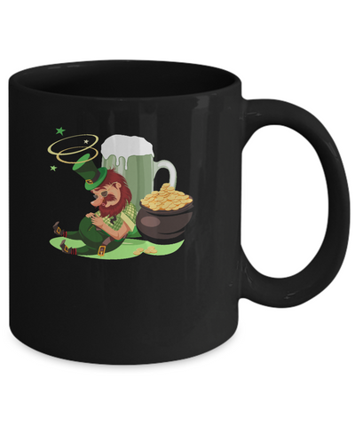 Leprechaun Drinking Green Beer Saint Patricks Day Mug Coffee Mug | Teecentury.com