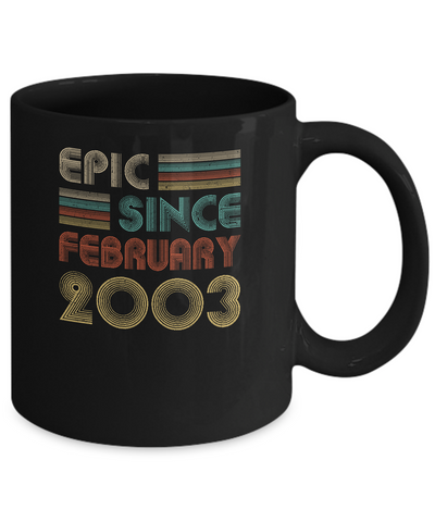 Epic Since February 2003 Vintage 19th Birthday Gifts Mug Coffee Mug | Teecentury.com