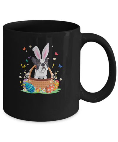 Bulldog Bunny Hat Rabbit Easter Eggs Mug Coffee Mug | Teecentury.com
