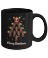 Cheery Christmas Funny Reindeer Santa Claus Cheerleader Mug Coffee Mug | Teecentury.com