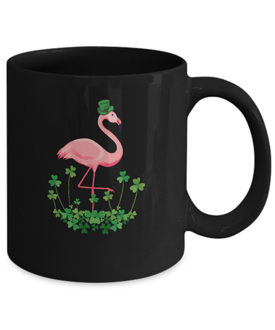 Flamingo Shamrock Happy St Patrick's Day Mug Coffee Mug | Teecentury.com