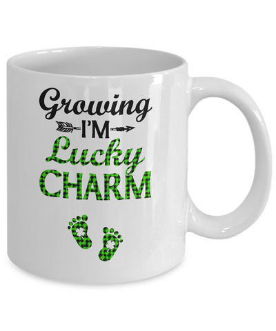 Pregnancy Announcement Gift Funny St Patricks Day Pregnant Mug Coffee Mug | Teecentury.com