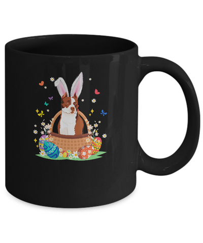 Pit bull Bunny Hat Rabbit Easter Eggs Mug Coffee Mug | Teecentury.com