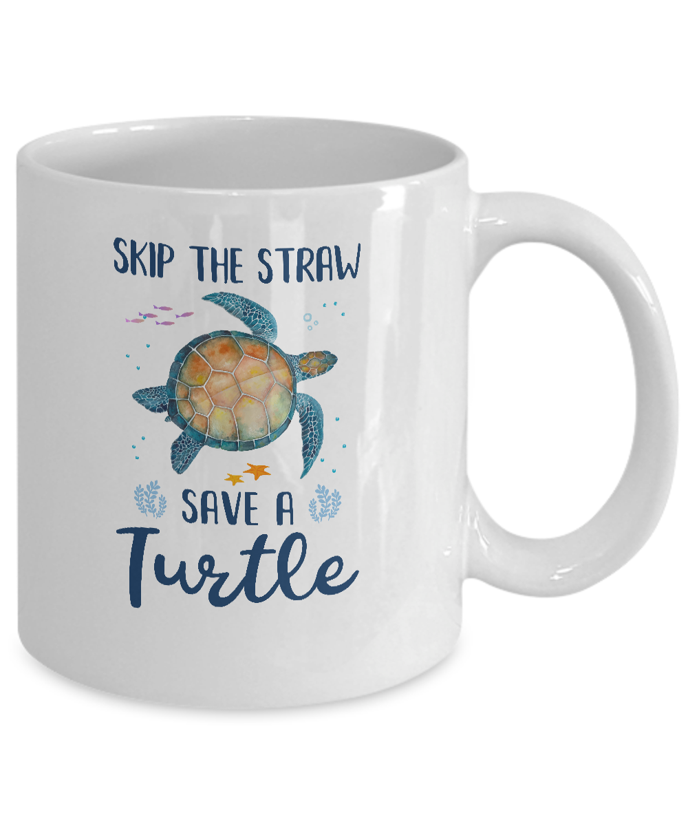 Skip A Straw Save A Turtle Save Turtles Mug Coffee Mug | Teecentury.com