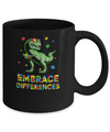 Dinosaur Puzzle Autism Awareness Embrace Differences Mug Coffee Mug | Teecentury.com