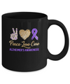 Peace Love Cure Alzheimer's Awareness Mug Coffee Mug | Teecentury.com