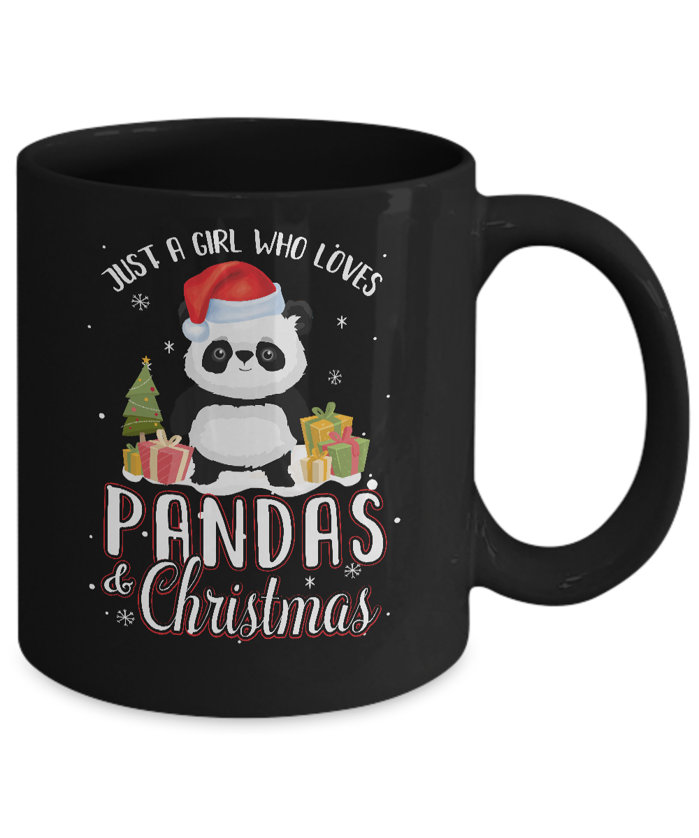 Just A Girl Who Loves Pandas And Christmas Mug Coffee Mug | Teecentury.com