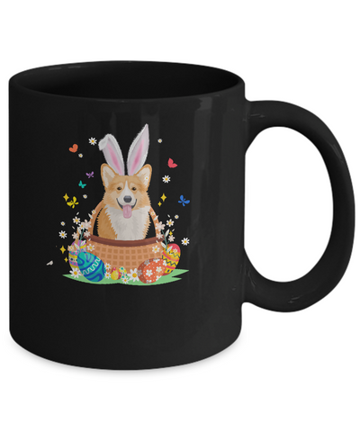 Corgi Bunny Hat Rabbit Easter Eggs Mug Coffee Mug | Teecentury.com