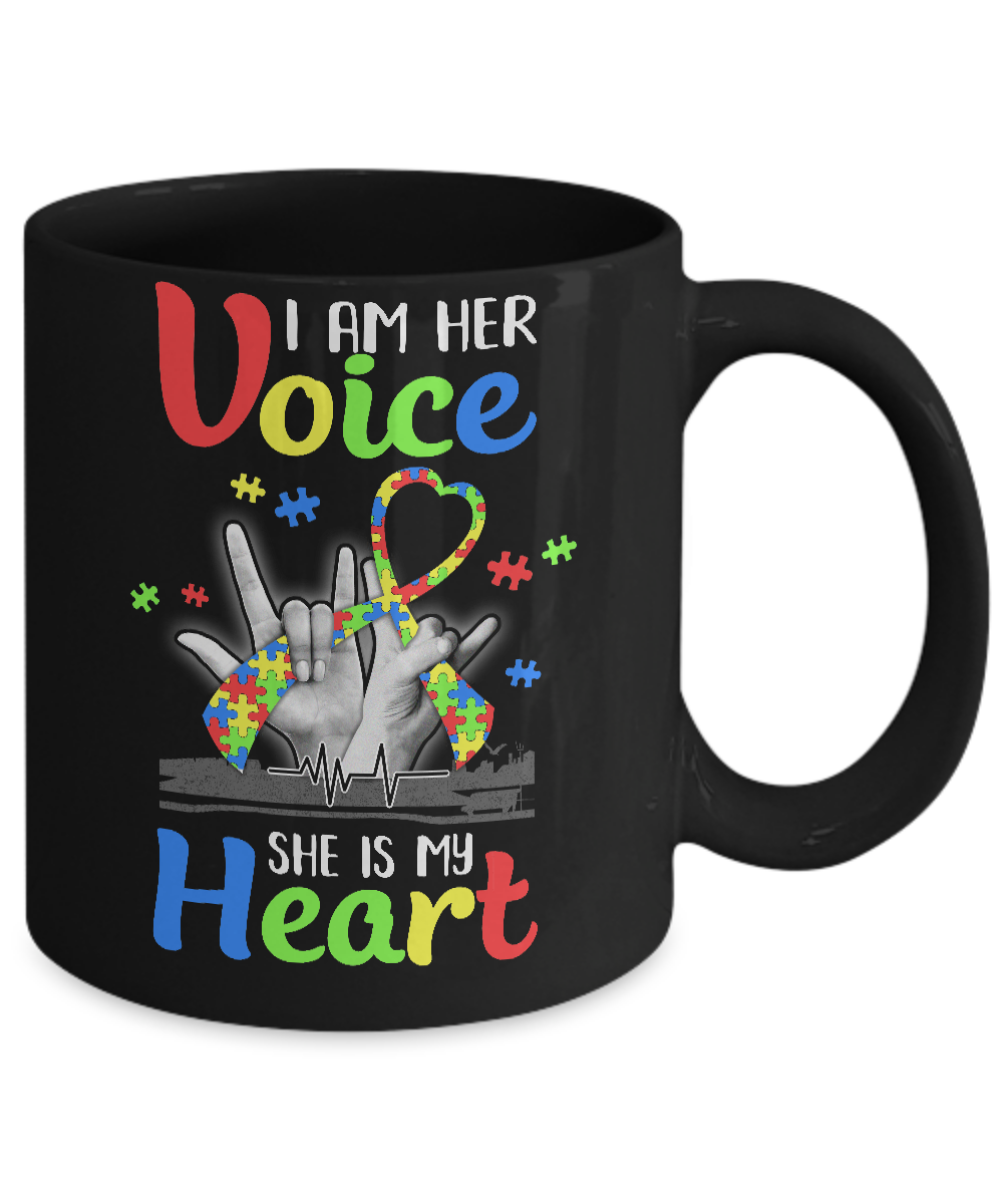 I'm Her Voice She Is My Heart Autism Awareness Mug Coffee Mug | Teecentury.com