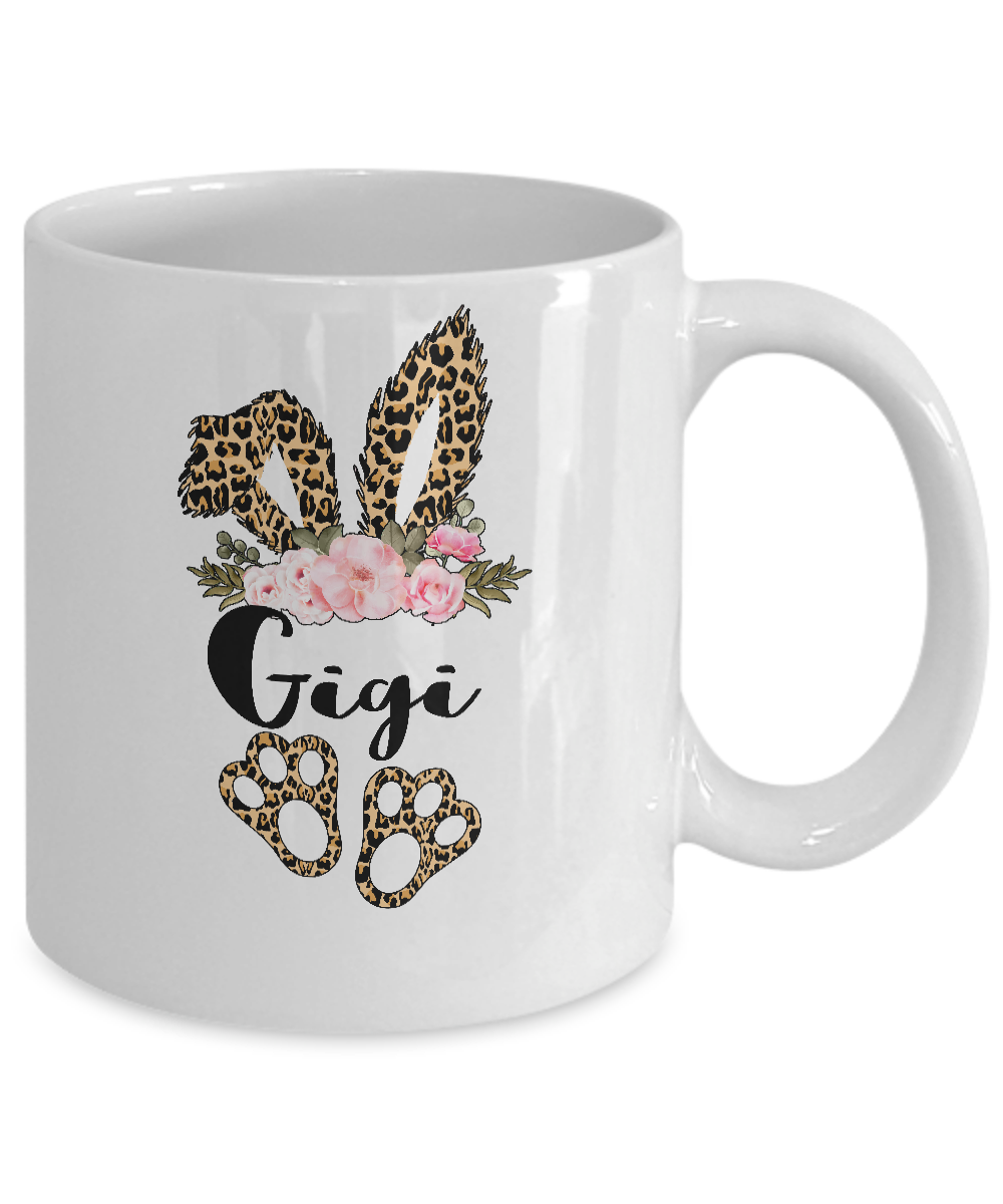 Flower Leopard Bunny Gigi Easter Day Women Gifts Mug Coffee Mug | Teecentury.com