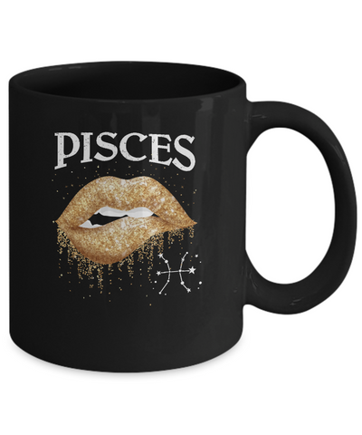 Pisces Zodiac February March Birthday Gift Golden Lipstick Mug Coffee Mug | Teecentury.com