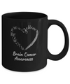 Butterfly Believe Brain Cancer Awareness Ribbon Gifts Mug Coffee Mug | Teecentury.com