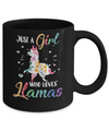 Just A Girl Who Loves Llamas Cute Llama Lover Mug Coffee Mug | Teecentury.com