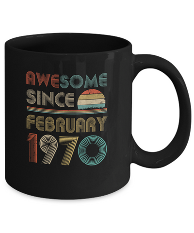 Awesome Since February 1970 Vintage 52th Birthday Gifts Mug Coffee Mug | Teecentury.com