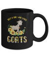 Just A Girl Who Loves Goats And Sunflowers Mug Coffee Mug | Teecentury.com