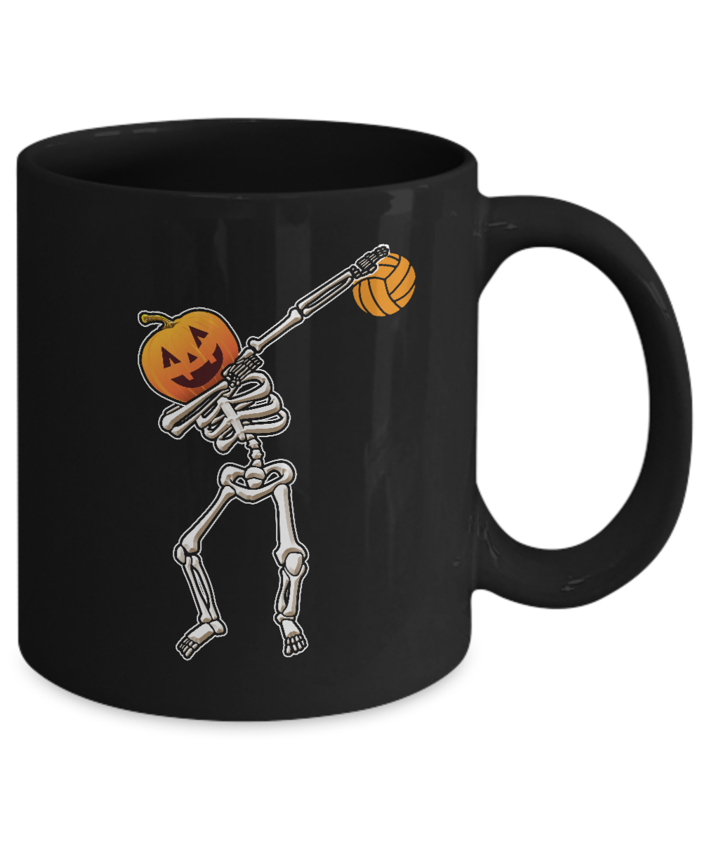 Halloween Dabbing Skeleton Volleyball Mug Coffee Mug | Teecentury.com