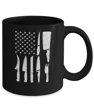 Chef Knife Patriotic American Flag Kitchen Mug Coffee Mug | Teecentury.com