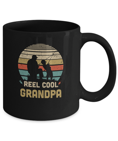 Vintage Father's Day Gift Reel Cool Grandpa Fishing Mug Coffee Mug | Teecentury.com