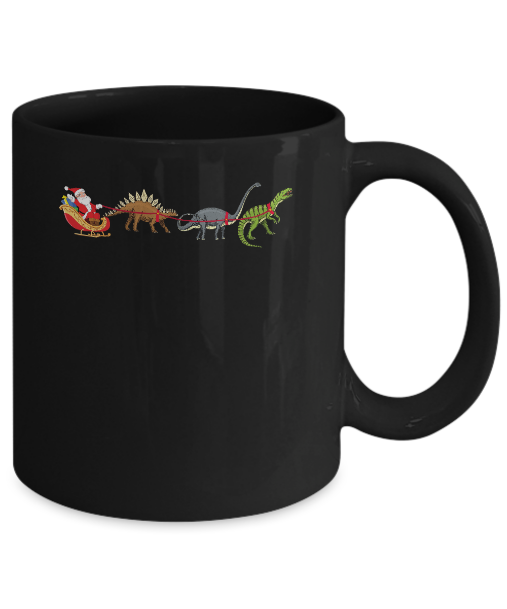Xmas Cool Santa Sleigh Dinosaur Christmas Gift Mug Coffee Mug | Teecentury.com