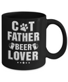 Cat Father Beer Lover Best Cat Dad Fathers Day Mug Coffee Mug | Teecentury.com