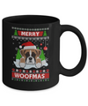 Boxer Merry Woofmas Ugly Christmas Sweater Mug Coffee Mug | Teecentury.com