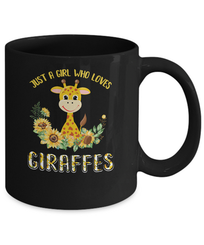 Just A Girl Who Loves Giraffes And Sunflowers Mug Coffee Mug | Teecentury.com