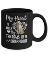 My Heart Is Held By The Paws Of A Labrador Lover Mug Coffee Mug | Teecentury.com