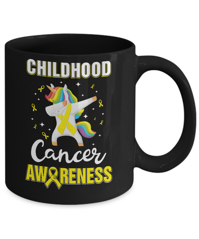 Childhood Cancer Awareness Cute Unicorn Warrior Mug Coffee Mug | Teecentury.com