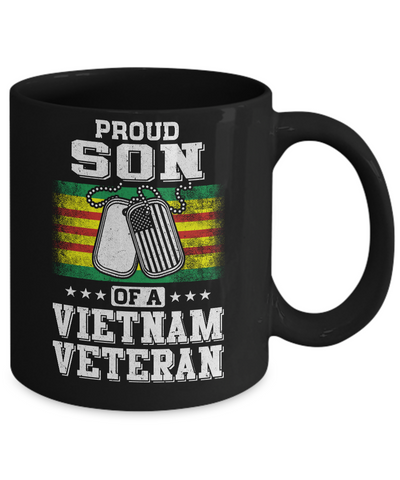 Proud Son Of A VietNam Veteran Dad Mom Mug Coffee Mug | Teecentury.com