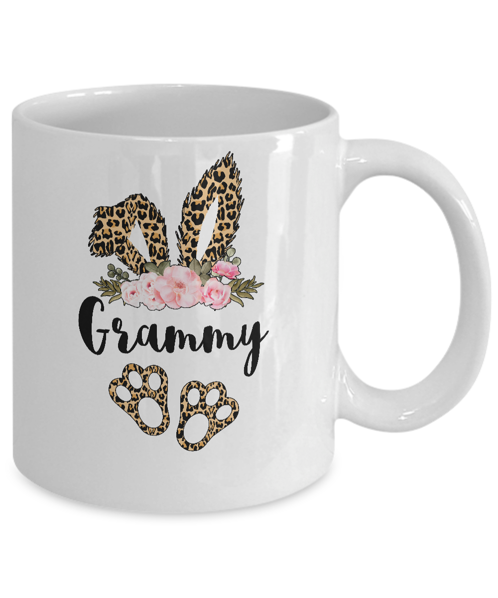Flower Leopard Bunny Grammy Easter Day Women Gifts Mug Coffee Mug | Teecentury.com