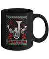 Santa Euphonium Ugly Christmas Sweater Gifts Mug Coffee Mug | Teecentury.com