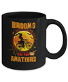 Brooms Are For Amateurs Funny Halloween Bicycle Mug Coffee Mug | Teecentury.com