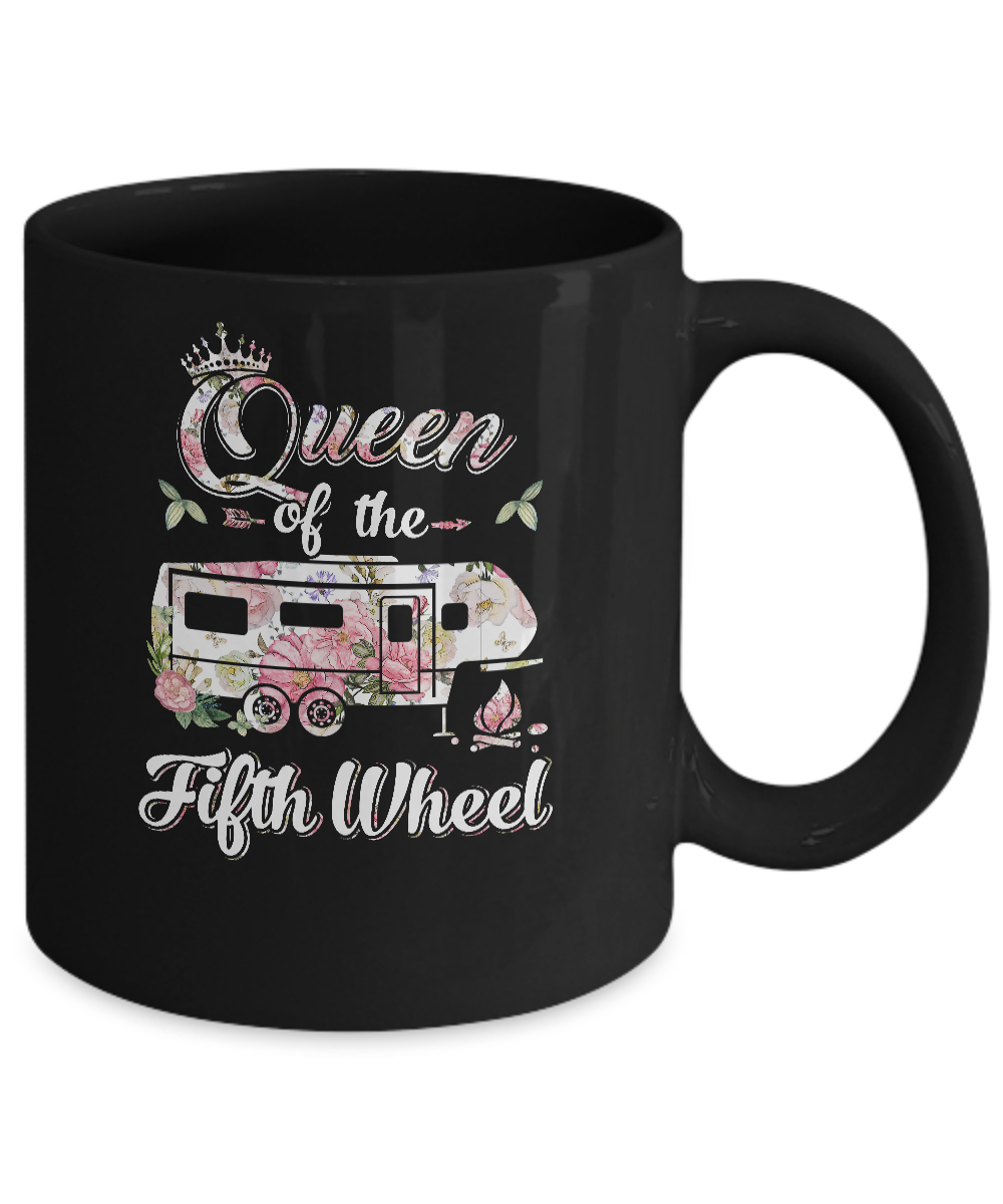 Queen Of The Fifth Wheel Funny Camping Mug Coffee Mug | Teecentury.com