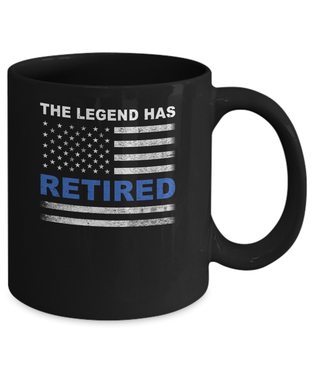 The Legend Has Retired Police Officer Retirement Gift Mug Coffee Mug | Teecentury.com