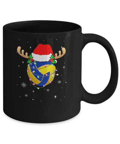 Santa Hat Volleyball Reindeer Christmas Gifts Mug Coffee Mug | Teecentury.com
