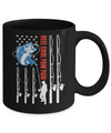 Reel Cool Paw Paw American Flag Fish Fishing Fathers Day Mug Coffee Mug | Teecentury.com