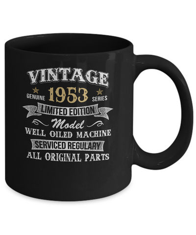 Vintage 69th Birthday Funny 1953 All Original Parts Mug Coffee Mug | Teecentury.com