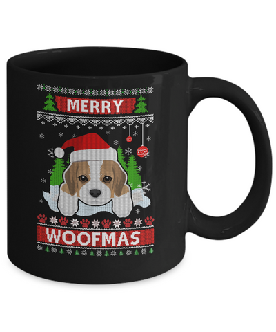 Beagle Merry Woofmas Ugly Christmas Sweater Mug Coffee Mug | Teecentury.com