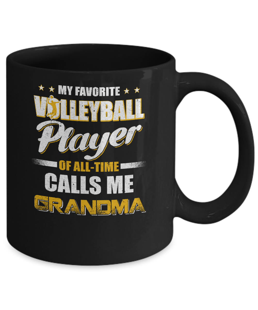 My Favorite Volleyball Player Calls Me Grandma Volleyball Mug Coffee Mug | Teecentury.com