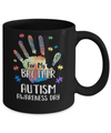 Support Autism Awareness For My Brother Puzzle Gift Mug Coffee Mug | Teecentury.com