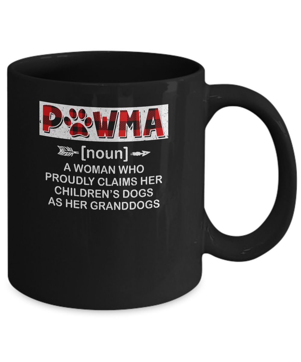 Pawma Buffalo Plaid Mom Proudly Claims Her Children's Dogs Mug Coffee Mug | Teecentury.com